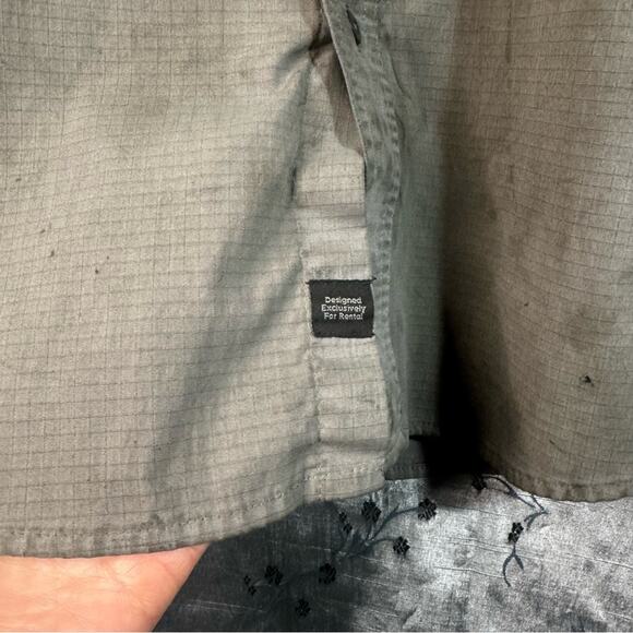 Carhartt Thrashed Distressed Men Size XL Ripstop Button-Down SS Work Shirt Gray - Picture 4 of 9